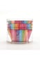 100Pcs/set Rainbow Color Cupcake Baking Paper Cases Cake Box