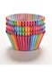 100Pcs/set Rainbow Color Cupcake Baking Paper Cases Cake Box