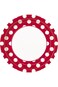 Unique Party 37495 - 23cm Red Polka Dot Party Plates, Pack of 8