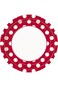 Unique Party 37495 - 23cm Red Polka Dot Party Plates, Pack of 8