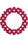 Unique Party 37495 - 23cm Red Polka Dot Party Plates, Pack of 8