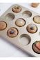 12-Cup Baking Cake Mold Baking Pan Oven Non Stained with Champagne Gold