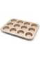 12-Cup Baking Cake Mold Baking Pan Oven Non Stained with Champagne Gold