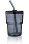 cosnou 13 OZ/400ML Ice Coffee Glass Tumbler with Straw and Lid Sealed Carry On, Thick Wall Water Gl