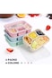 SupWolf Meal Prep Containers Reusable - 4 Pack Bento Lunch Box, 4-Compartment Snackle Box for Schoo