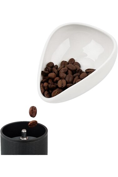 ALMEKAQUZ Coffee Beans Dosing Cup, Ceramic Coffee Dosing Tray,Dosing Vessel Loose Leaf Tea Vessel S