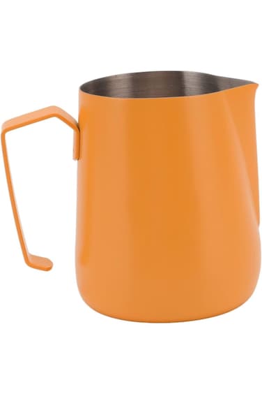 Kufoo Milk Pitcher Cup, Professional Coffee Steaming Pitcher Multipurpose Eagle Spout One Piece Des