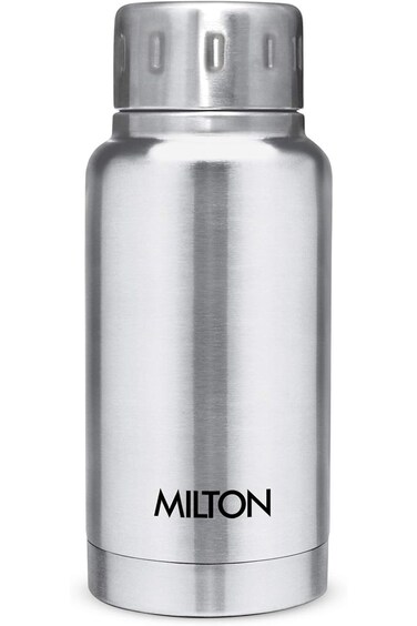 زجاجة مياه ميلتون إلفين ثيرموستيل ساخنة وباردة تدوم 24 ساعة، فضية (160 مل)