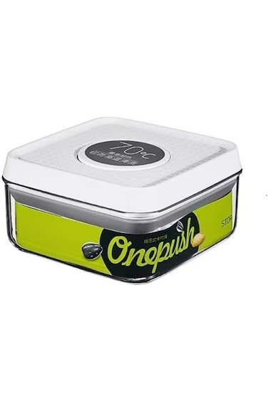 New BPA Free Food Container - Push Button Airtight Food Storage - Square - Round - Rectangle - Dry