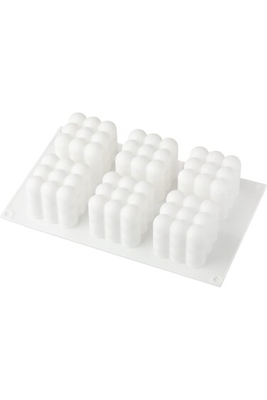 قالب شوكولاتة Joyzzz، قوالب شوكولاتة على شكل صينية سيليكون بيضاء، 6 قوالب سيليكون على شكل كرة سحرية، Ca