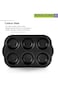 Royalford Black 6 Cup Jumbo Muffin Pan, Rf7043,Aluminum