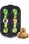 Royalford Black 6 Cup Jumbo Muffin Pan, Rf7043,Aluminum