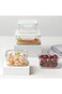 GLASSLOCK Square Tempered Glass Food Container 17-ounce/490ml RP523 - Airtight Anti Spill