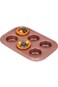 Betty Crocker 0.5 mm Non-Stick 6 Cups Muffin Pan, 30.5 cm x 21 cm x 3.4 x cm Size, Rose