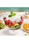 Triple Bottom Bowl, Modern Party Glass Round Dessert Display Stand for Ice Cream, Cake, Salad, Frui