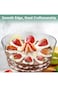 Triple Bottom Bowl, Modern Party Glass Round Dessert Display Stand for Ice Cream, Cake, Salad, Frui