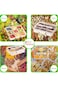 Divided serving tray with lid and handle,Snack box container with lids,Portable Veggie Fruit contai
