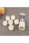 KOWVOWZ 1 Set 50g 3D Cookie Press Hand-Pressure Mooncake Cookie Mold with 6 Pcs Flower pattern DIY