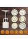KOWVOWZ 1 Set 50g 3D Cookie Press Hand-Pressure Mooncake Cookie Mold with 6 Pcs Flower pattern DIY
