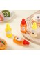 Erweicet 8PCS Mini Ketchup Bottle for Kids, 25ml Squeeze Bottles Small for Sauce &amp; Dressing (4 Yell