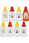 Erweicet 8PCS Mini Ketchup Bottle for Kids, 25ml Squeeze Bottles Small for Sauce &amp; Dressing (4 Yell