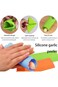 YOUYIKE 3-Piece Silicone Garlic Peeler, Roller, Peeling Gadgets - Blue, Orange, Green