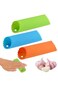 YOUYIKE 3-Piece Silicone Garlic Peeler, Roller, Peeling Gadgets - Blue, Orange, Green