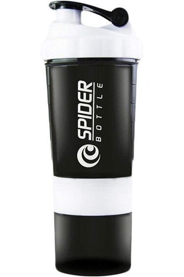 زجاجة مياه رياضية سبايدر بروتين شيكر مع كرة خلط مدمجة 500 مل