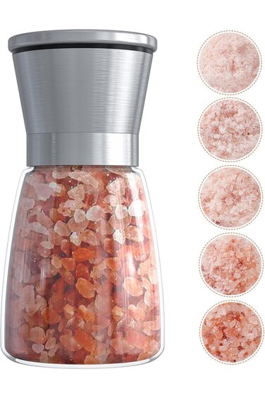 Original Stainless Steel Salt or Pepper Grinder - Top Spice Mill with Ceramic Blades, Brushed Stain