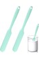 2 Pcs Silicone Jar Spatulas Skinny Heat Resistant Kitchen Spatulas Non-Stick Cake Cream Spatulas 10