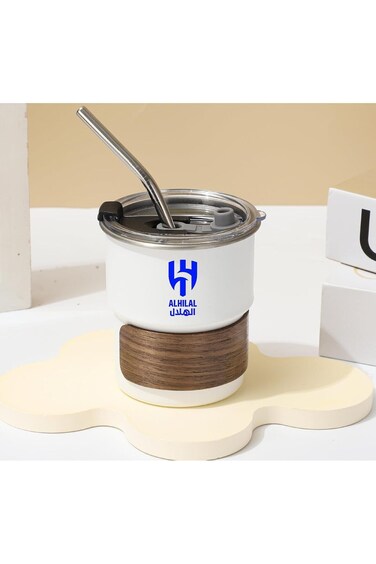 كوب قهوة بشعار المملكة العربية السعودية، سعة 300 مل، كوب ماء من الفولاذ المقاوم للصدأ، مناسب للتخييم في الهواء الطلق، نحلة