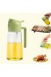 2-in-1 Glass Oil Sprayer Dispenser With Automatic Lid - 470ml BPA Free Glass Oil Spray Bottle For C