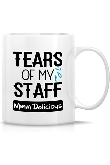 Retreez Funny Mug - Tears of My Staff Delicious 11 Oz Ceramic Tea Coffee Mugs - Funny, Sarcasm, Sar