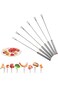 6 Pack Fondue Forks,Stainless Steel Fondue Set With Heat Resistant Handle For Cheese Chocolate