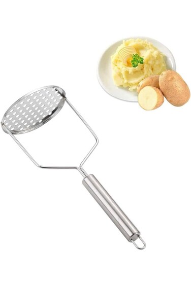 هراسة بطاطس جوديرن، هراسة بطاطس معدنية متينة من الفولاذ المقاوم للصدأ، يدوية مبتكرة على شكل دائري M