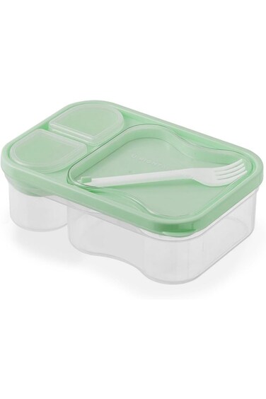 HI-FINE Bento Lunch Box for Kids,3 Compartment Meal Prep Food Storage Containers Plastic, Microwave