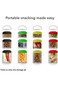 ALCOACH Snack Storage Container Stackable Snack Jar Snack Pot Tower Lock Stacking Container Stackab