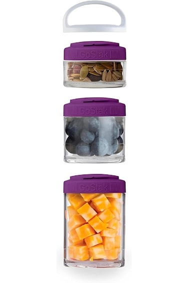 ALCOACH Snack Storage Container Stackable Snack Jar Snack Pot Tower Lock Stacking Container Stackab