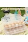 Joyzzz Egg Holder for Fridge, Portable Egg Tray with 12 Spaces, Egg Organizer for Refrigerator with