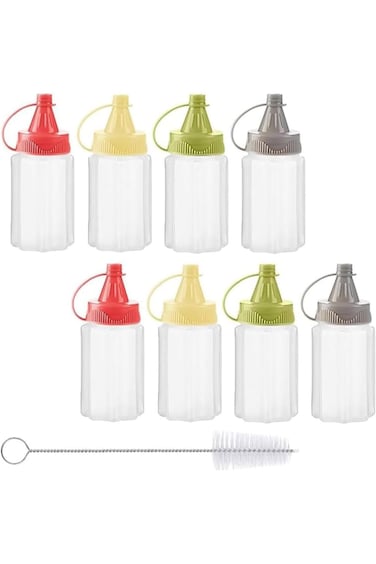 ALMEKAQUZ Mini Squeeze Bottles, 1 OZ Ketchup Condiment Bottle, Mini Sauce Bottle, Honey Mustard Sal