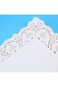Azzeell Rectangle Paper Doilies - Lace Tea Party Placemats, Disposable Wedding Birthday Tableware,