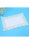 Azzeell Rectangle Paper Doilies - Lace Tea Party Placemats, Disposable Wedding Birthday Tableware,