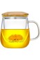 NovalLife Glass Tea Cup infuser Lid with Handle Tea Pots for Steeping Loose Leaf Tea Flower Tea Cup