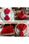 Tazweeq Red Cloth Napkins 1-Dozen, Solid Washable Fabric Napkins, Perfect for Weddings, Parties, Ho