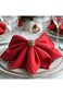 Tazweeq Red Cloth Napkins 1-Dozen, Solid Washable Fabric Napkins, Perfect for Weddings, Parties, Ho