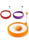 Silicone Egg Ring Non Stick Pancake Mold with Stainless Steel Handle Round Fried Egg Rings Heat-Res