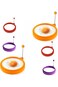 Silicone Egg Ring Non Stick Pancake Mold with Stainless Steel Handle Round Fried Egg Rings Heat-Res