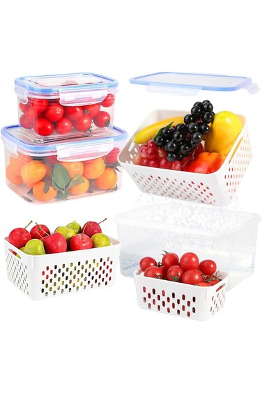 Fruit Containers Soup Containers with Lids Plastic Freezer Storage Containers, Food Containers with