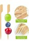 Beynant 100PCS Cocktail Picks Bamboo Skewers For Appetizers, Paddle Wooden Skewers, Fancy Flat Toot