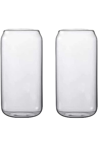 Gadpiparty 2pcs Glasses Can Shaped Tumbler Cup Cups Drinking Glasses Beverage Drink Cups Glasses Gl